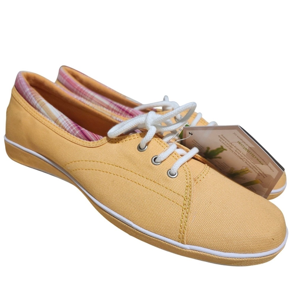 Grasshoppers Cloudsteppers 8.5 Breeze II Canvas Sneakers Yellow Celliant NEW